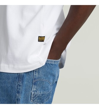 G-Star T-shirt med fototryck p baksidan vit