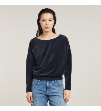 G-Star Batwing velvet navy sweatshirt