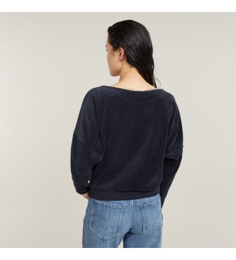 G-Star Batwing Sweatshirt aus Samt, navy