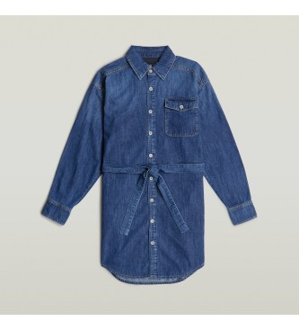 G-Star Vestido Belted azul