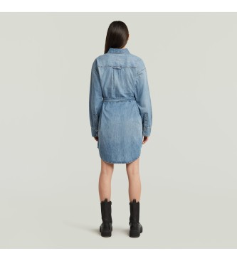 G-Star Hemdblusenkleid mit Grtel blau