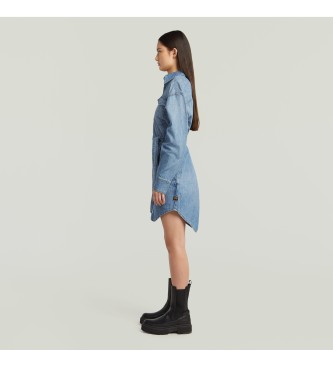 G-Star Hemdblusenkleid mit Grtel blau