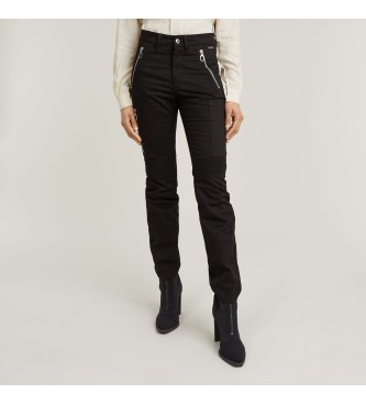 G-Star Spodnie cargo Biker Skinny czarne