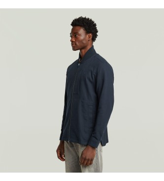 G-Star Veste bombardier Col Zip navy