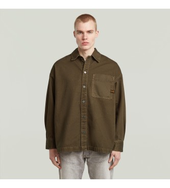 G-Star Boxy Fit Overshirt brown greenish brown