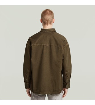 G-Star Boxy Fit Overshirt brown greenish brown