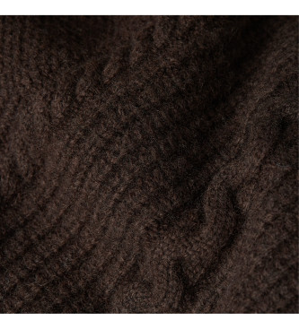 G-Star Jersye Cable double collar brown