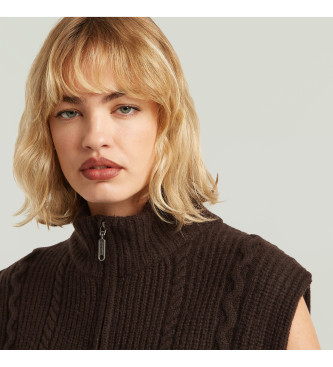 G-Star Colete com fecho de correr em castanho