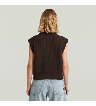 G-Star Colete com fecho de correr em castanho