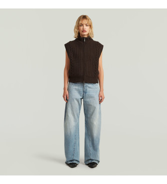 G-Star Colete com fecho de correr em castanho