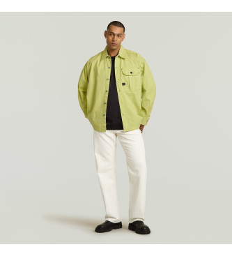 G-Star Boxy plisserad skjorta lngrmad grn