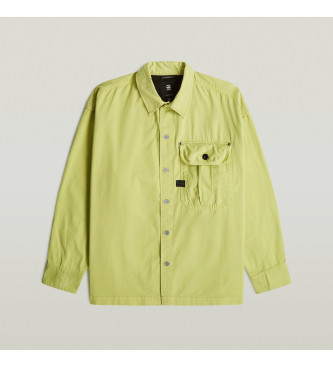 G-Star Boxy plisserad skjorta lngrmad grn