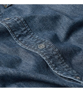 G-Star Overhemd 1-Pocket Regular Denim blauw