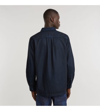 G-Star Camisa 1-Bolsos Regular Denim navy