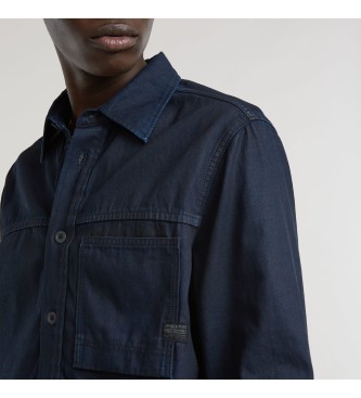 G-Star Camisa 1-Bolsos Regular Denim navy