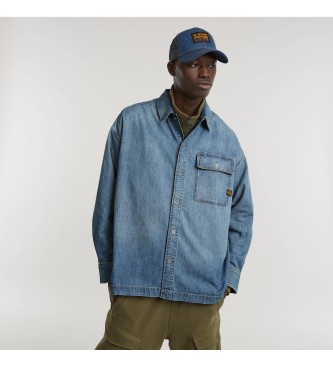 G-Star Shirt Boxy Fit Flap Pocket blue