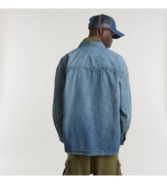 G-Star Shirt Boxy Fit Flap Pocket blue