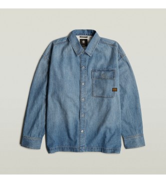 G-Star Shirt Boxy Fit Flap Pocket blue