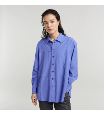 G-Star Camicia da fidanzato con nervature blu