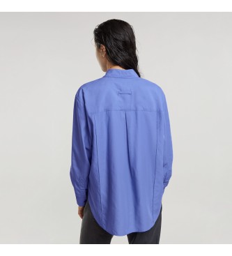 G-Star Camicia da fidanzato con nervature blu