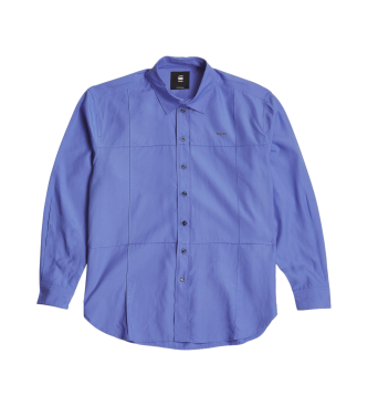 G-Star Camicia da fidanzato con nervature blu