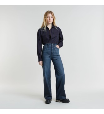 G-Star Navy Cropped Pocket Shirt