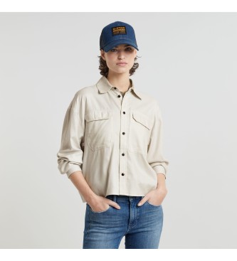 G-Star Cropped Pocket Overhemd beige