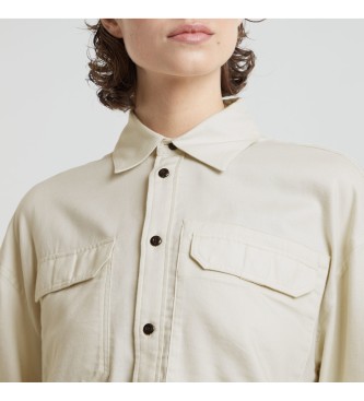 G-Star Cropped Pocket Overhemd beige