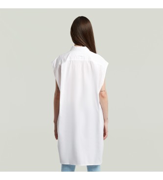 G-Star Camisa extragrande sin mangas blanco