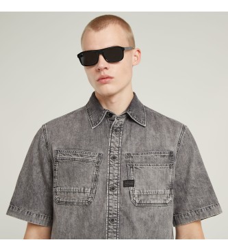 G-Star Camicia grigia con doppia tasca inclinata