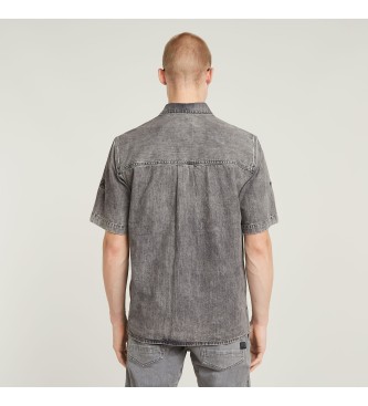 G-Star Camicia grigia con doppia tasca inclinata
