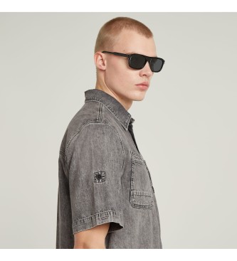 G-Star Camicia grigia con doppia tasca inclinata