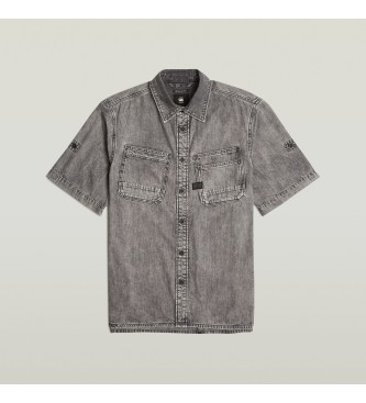 G-Star Camicia grigia con doppia tasca inclinata