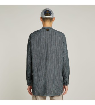 G-Star Stand Collar Rollup Relaxed Relaxed Shirt navy