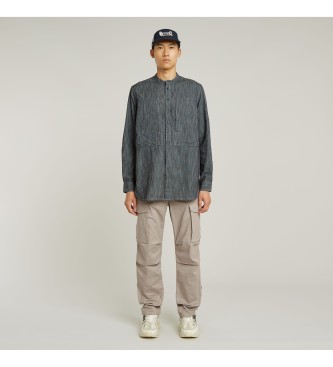G-Star Stand Collar Rollup Relaxed Relaxed Shirt navy