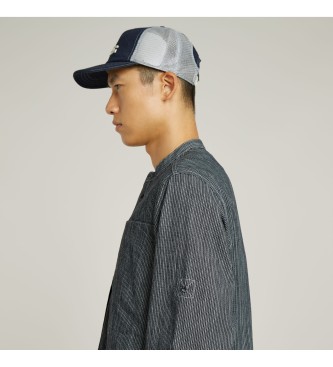 G-Star Stand Collar Rollup Relaxed Relaxed Shirt navy