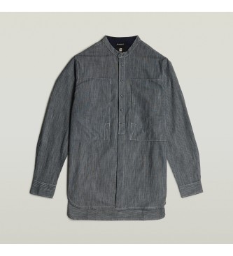 G-Star Stand Collar Rollup Relaxed Relaxed Shirt navy