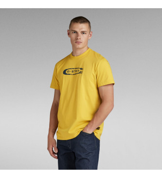 G-Star Stiskirana majica iz stare šole rumene barve