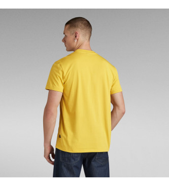 G-Star T-shirt old school vieilli jaune