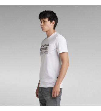 G-Star T-shirt Originals com pormenor branco