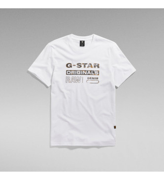 G-Star T-shirt Originals com pormenor branco