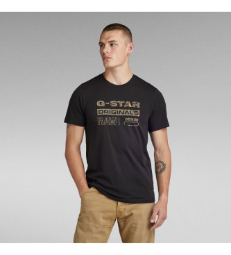 G-Star T-shirt Originals com pormenor preto
