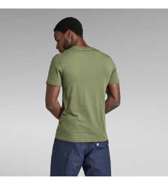 G-Star T-shirt Originals com vincos verde