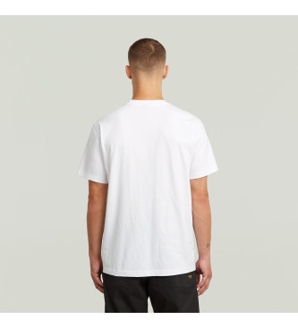 G-Star Maglietta bianca con grafica G Icon