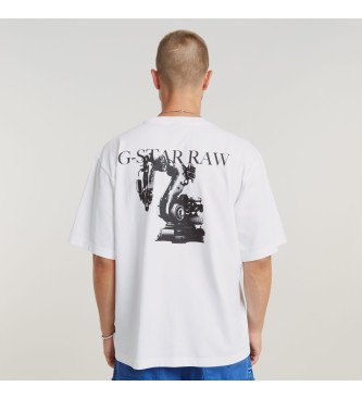 G-Star T-shirt boxy con grafica Industry Back bianca