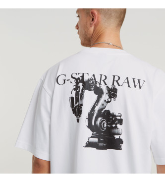 G-Star T-shirt boxy con grafica Industry Back bianca