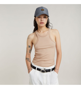 G-Star Koszulka Italian Army Ultra Slim w kolorze beżowym
