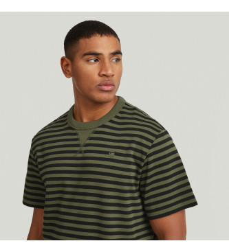 G-Star Maglietta verde a righe Nifous