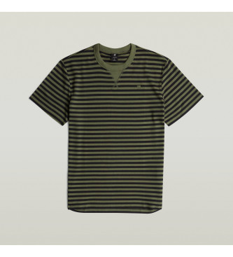 G-Star Maglietta verde a righe Nifous