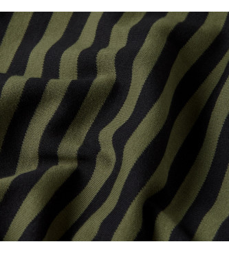 G-Star Maglietta verde a righe Nifous